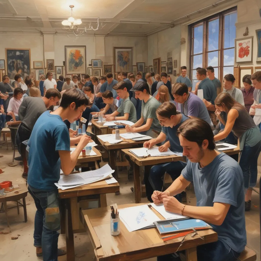students participating in a workshop