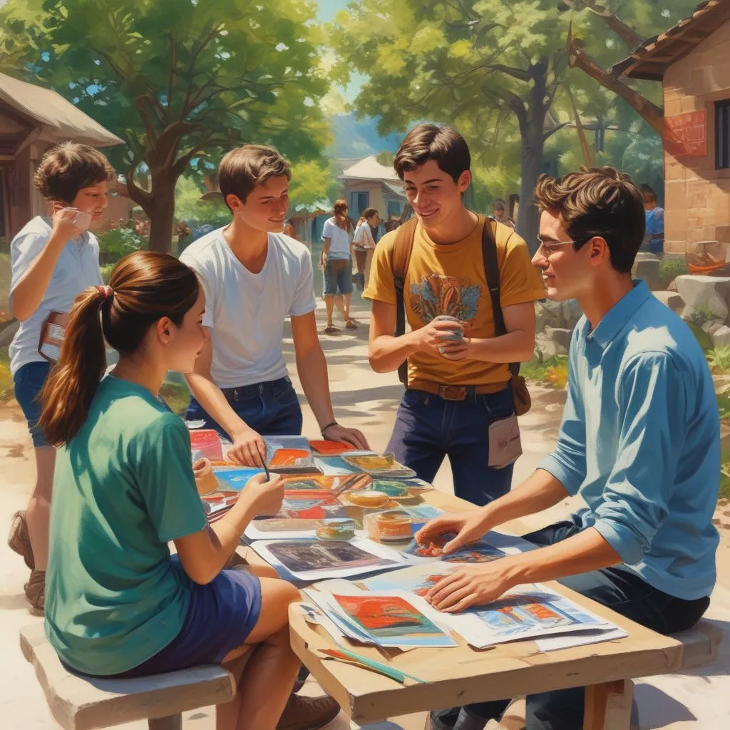 students participating in cultural exchange activities