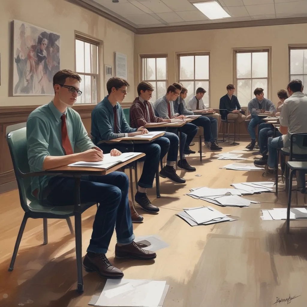 students preparing for interviews