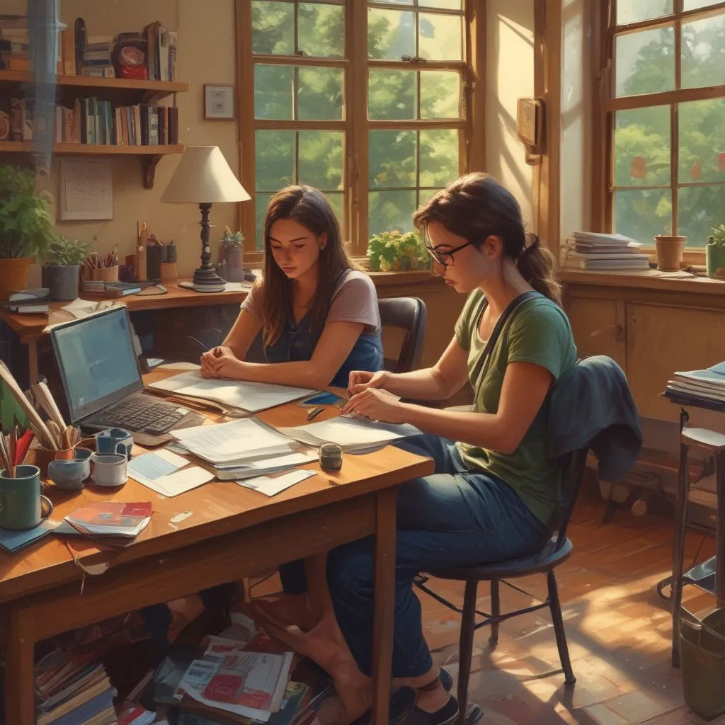 students studying at home for remote jobs