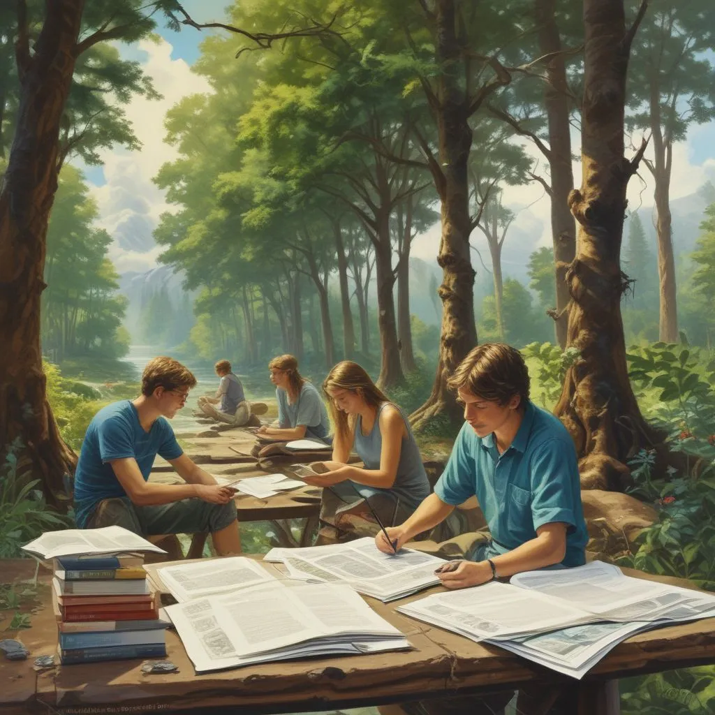 students studying environmental science and policy