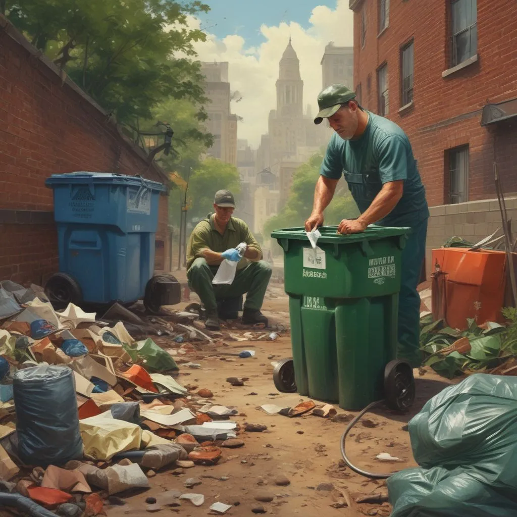 waste management specialist in action