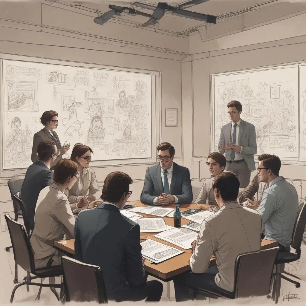 young professionals brainstorming ideas in a meeting