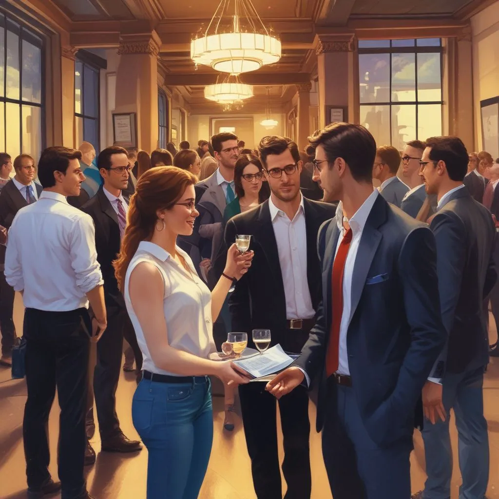 young professionals networking at an event