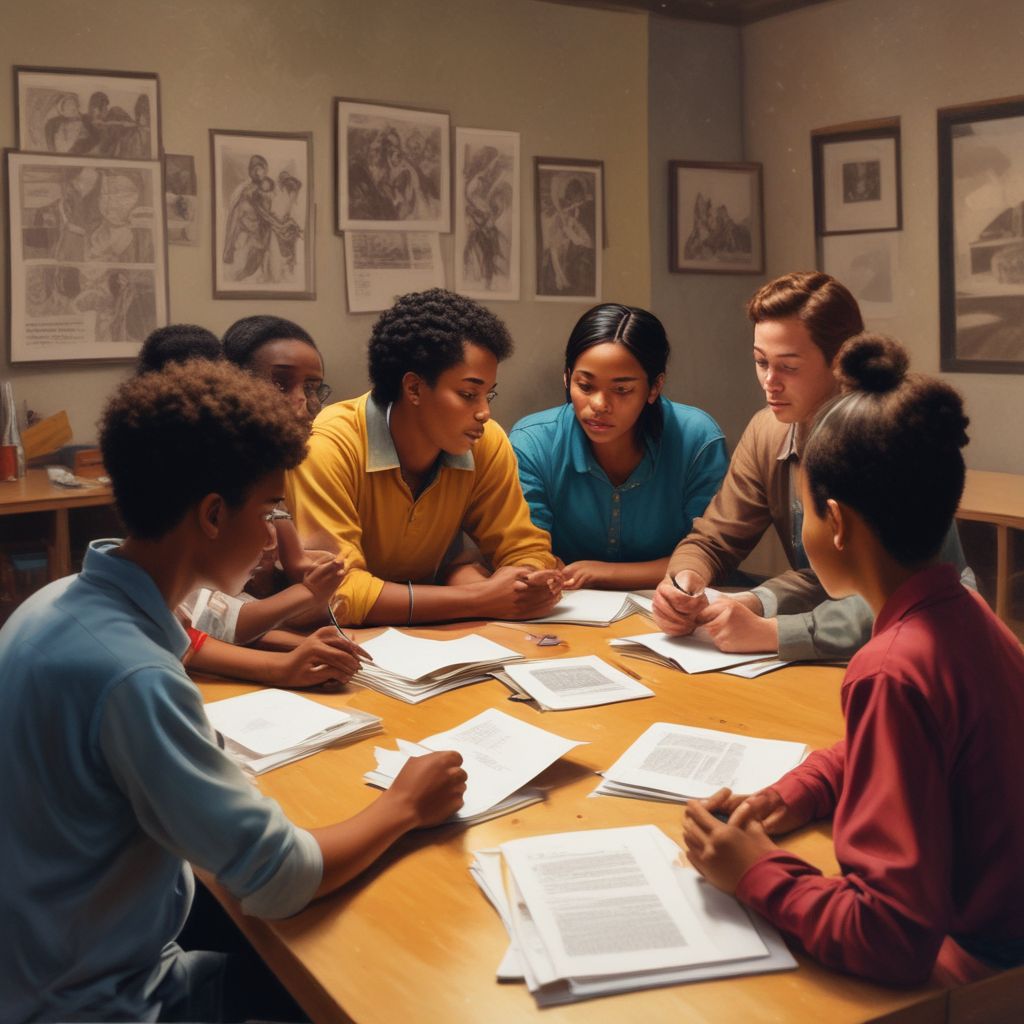 students discussing in a multicultural classroom