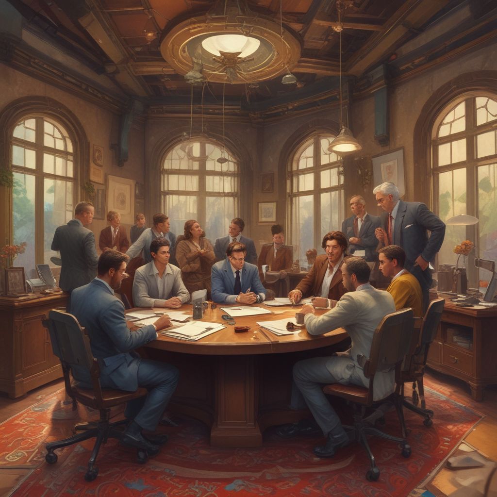 professionals collaborating in a balanced work environment