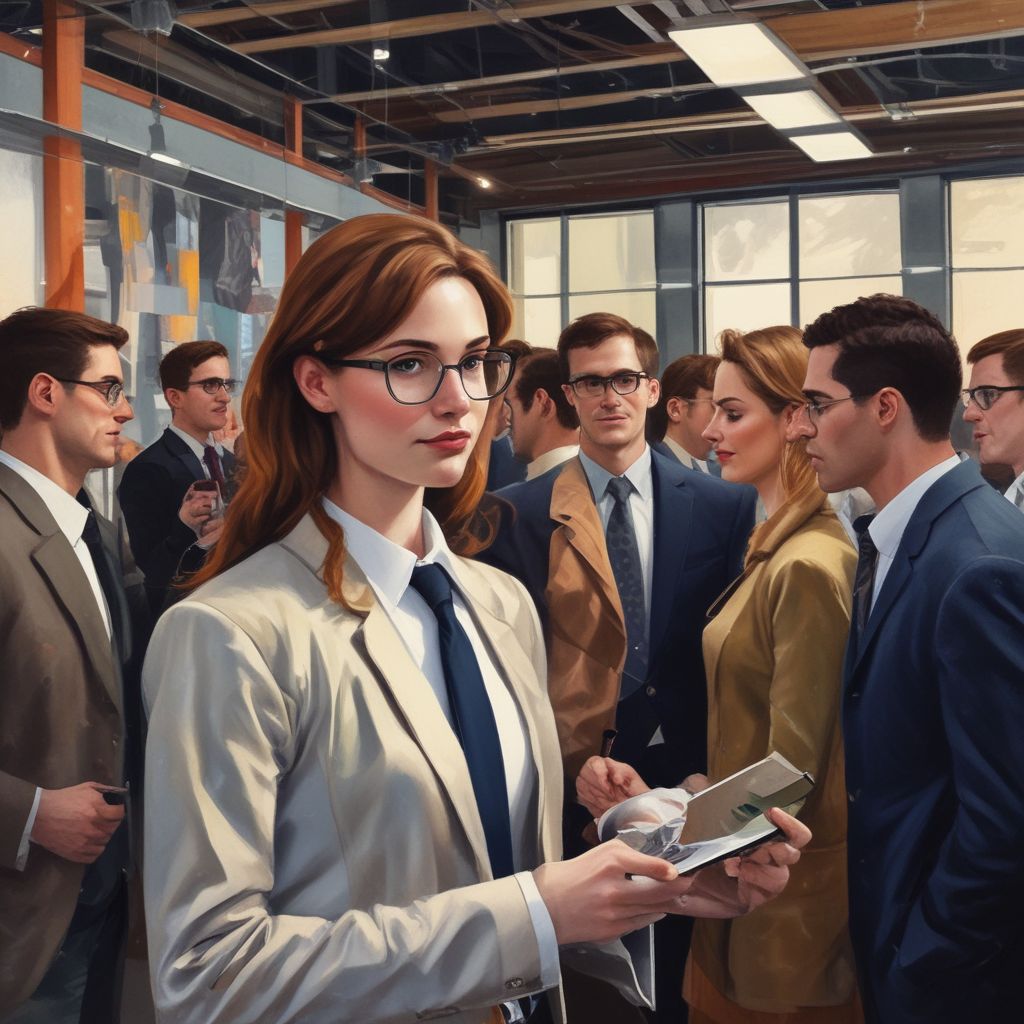 young professional networking at an event
