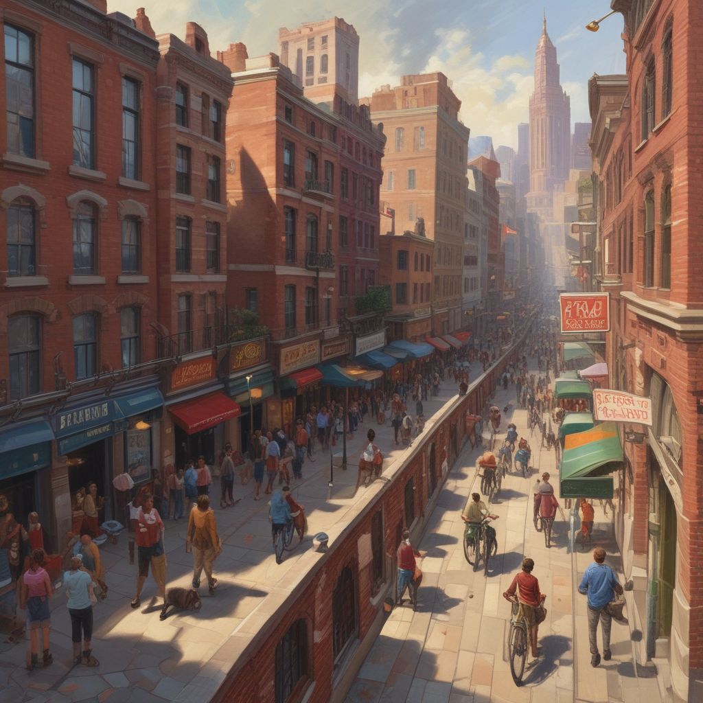students exploring a city with their local mentors