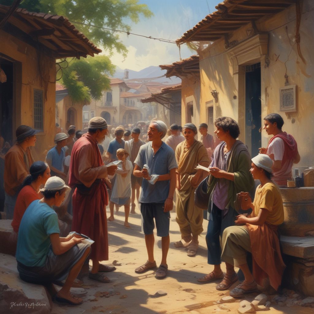 students interacting with locals in a foreign country