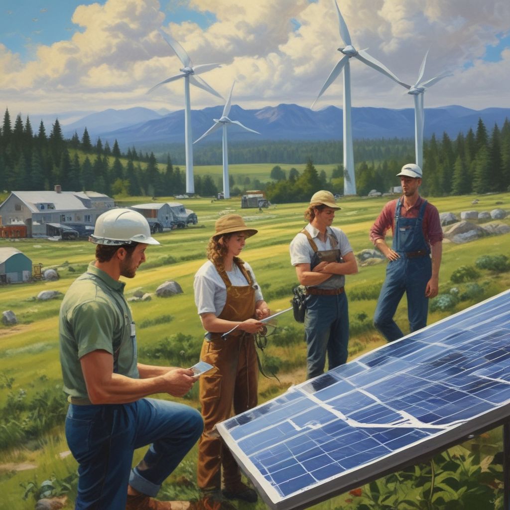 young professionals working in renewable energy