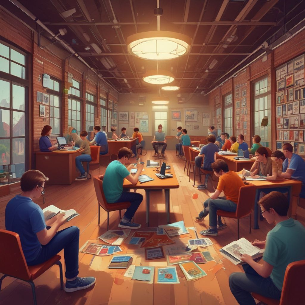 students engaged in a gamified learning environment