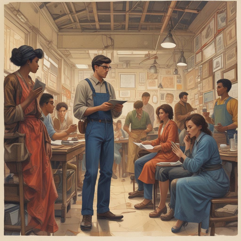 an individual exploring various career options, showcasing diversity in skills and experiences