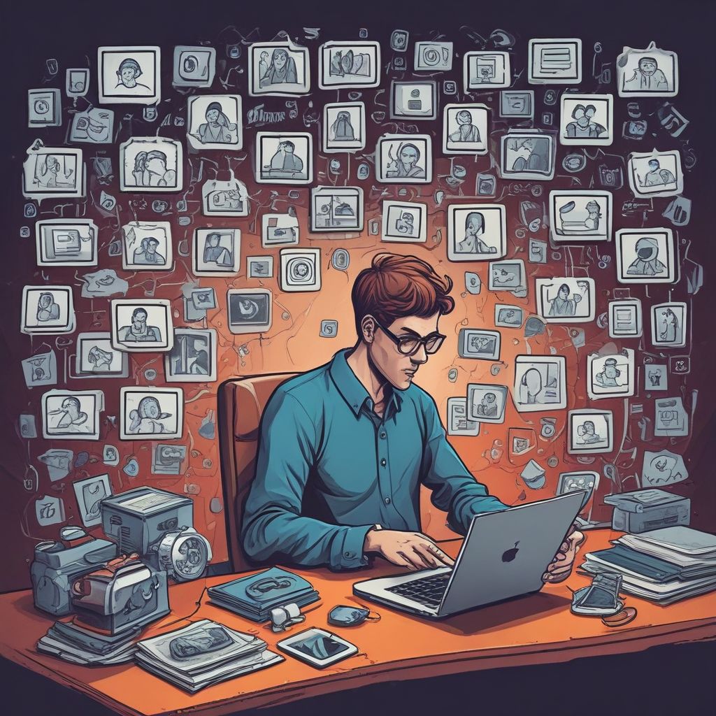 image of a person using social media for career growth