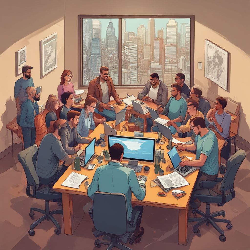 modern collaborative remote work teams in action