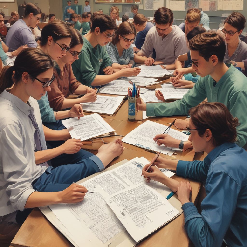 students organizing their schedules with planners