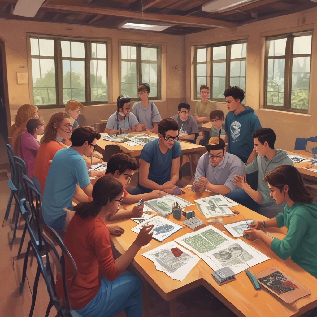 students participating in a gamified learning activity