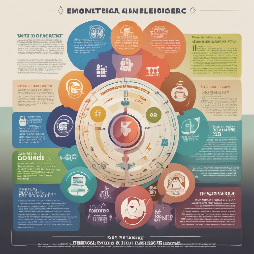 an infographic illustrating the components of emotional intelligence and their benefits for career advancement