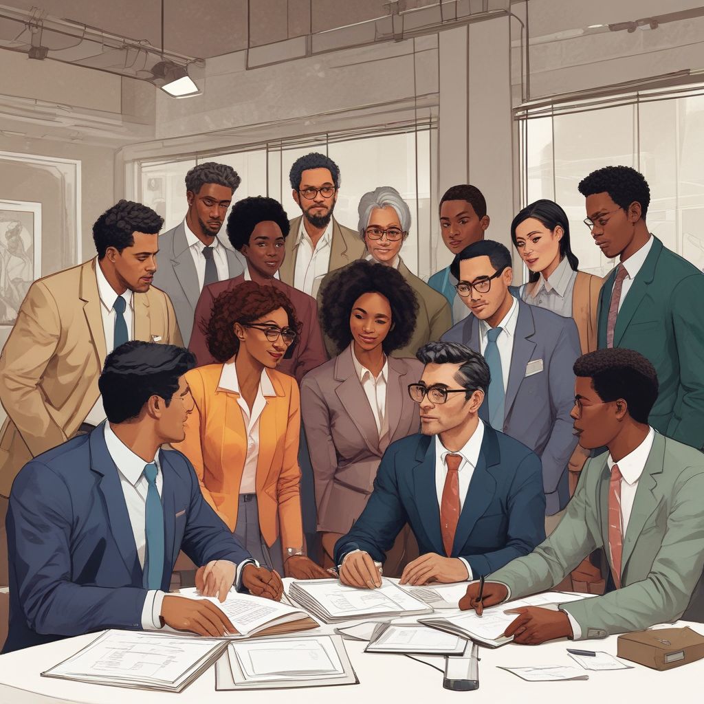 illustration of diverse professionals collaborating