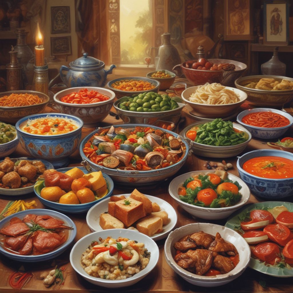 Culinary dishes from various cultures