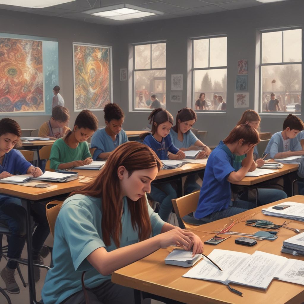 students using AI tools in a classroom setting