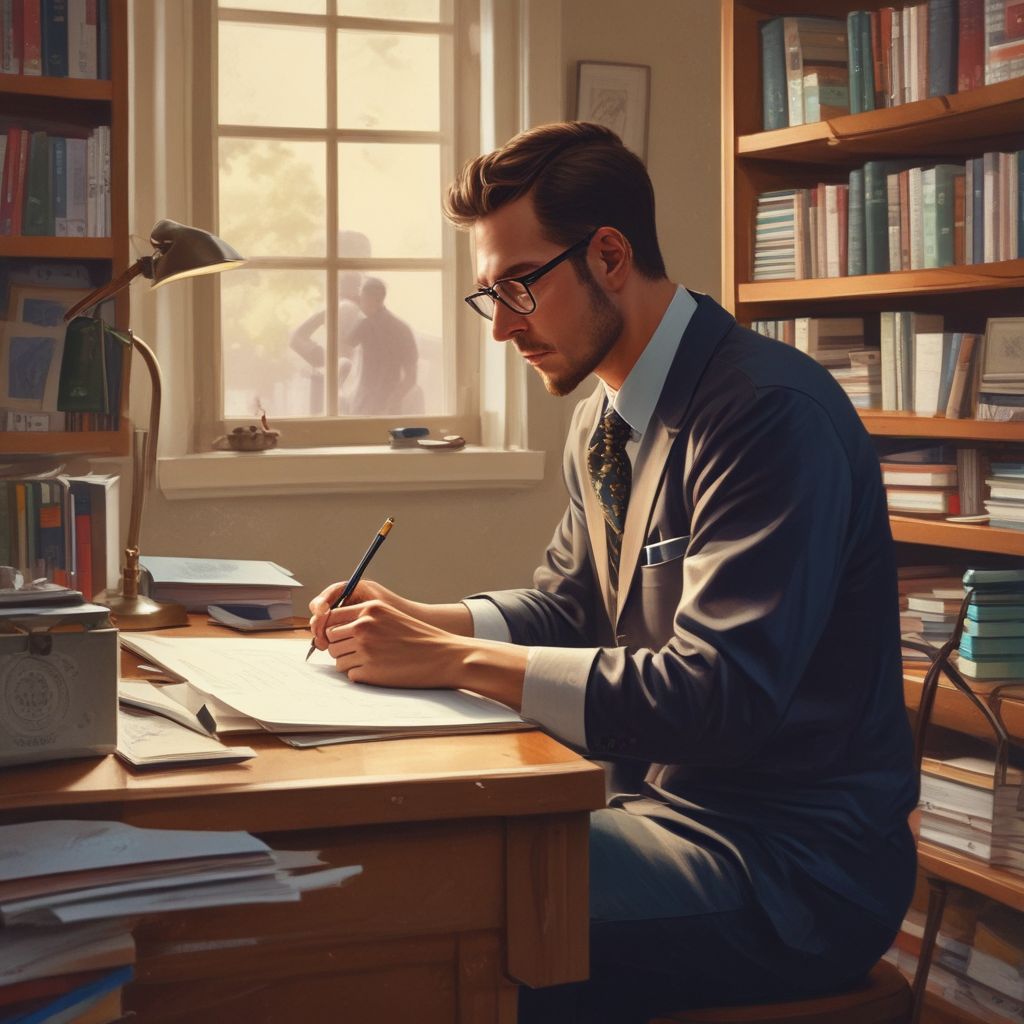 an image of a professional working on a certification exam