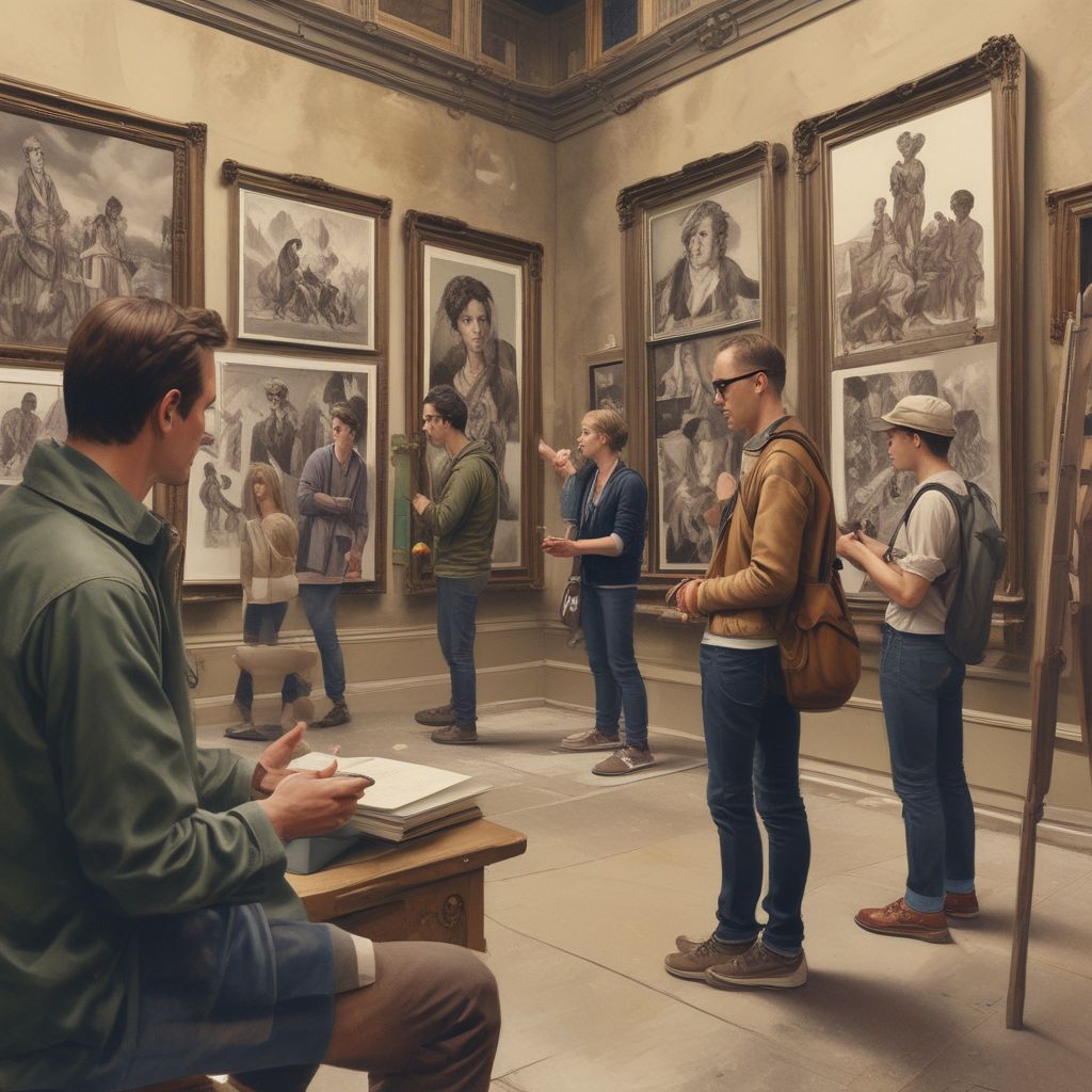 students interacting with local cultural curators