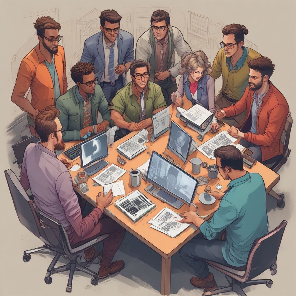 group of diverse professionals collaborating online