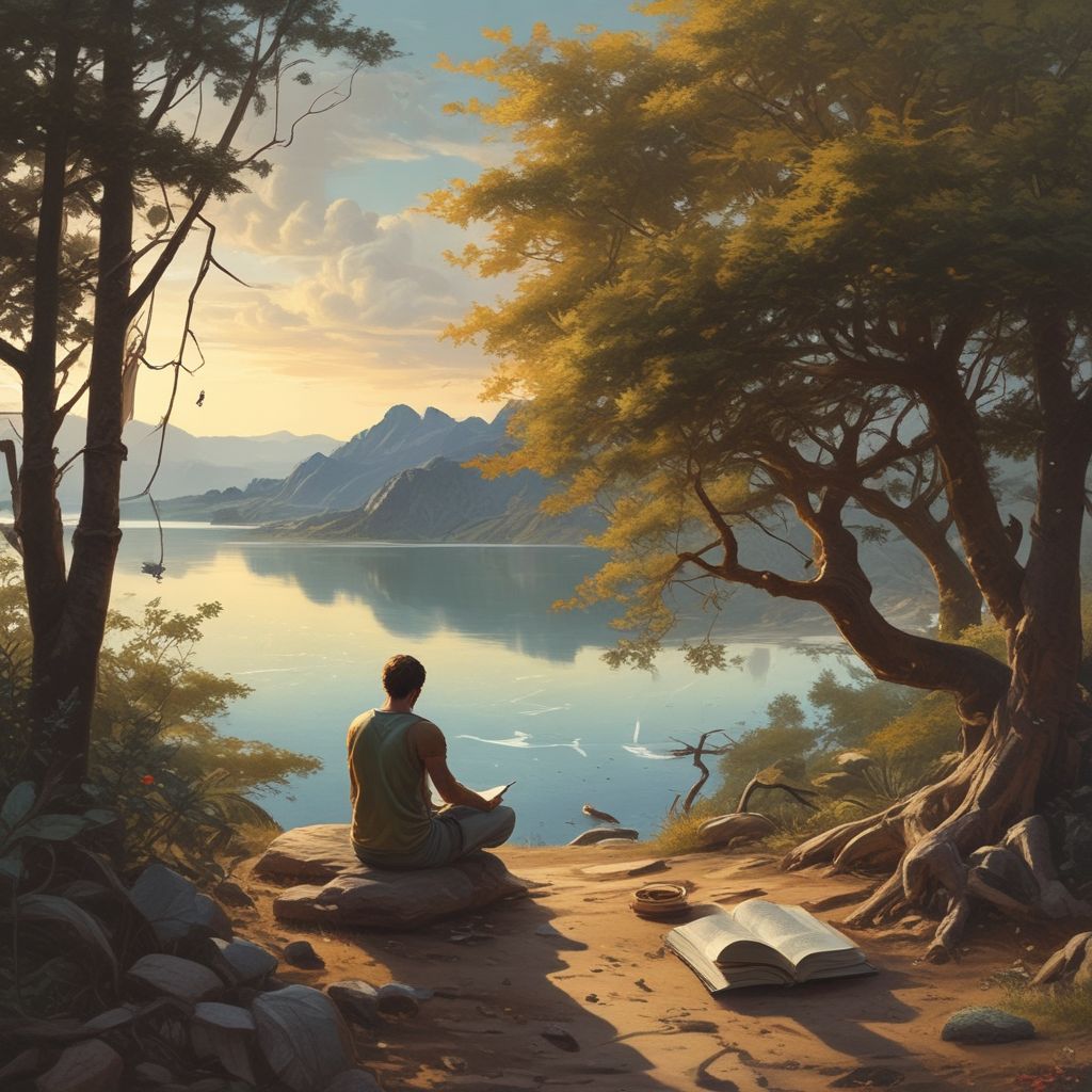 image of someone journaling in a serene environment